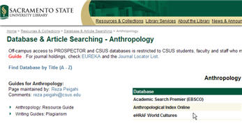Anthropology database list graphic