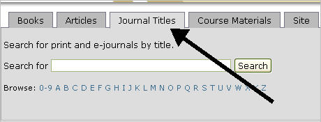 Journal Titles Tab graphic