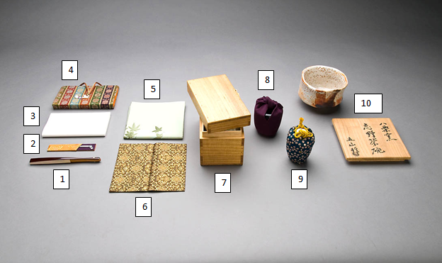10 teaware items. See following text for descriptions