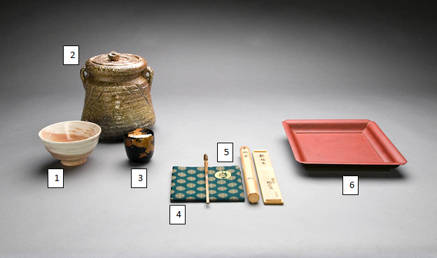 6 teaware items. See following text for descriptioins